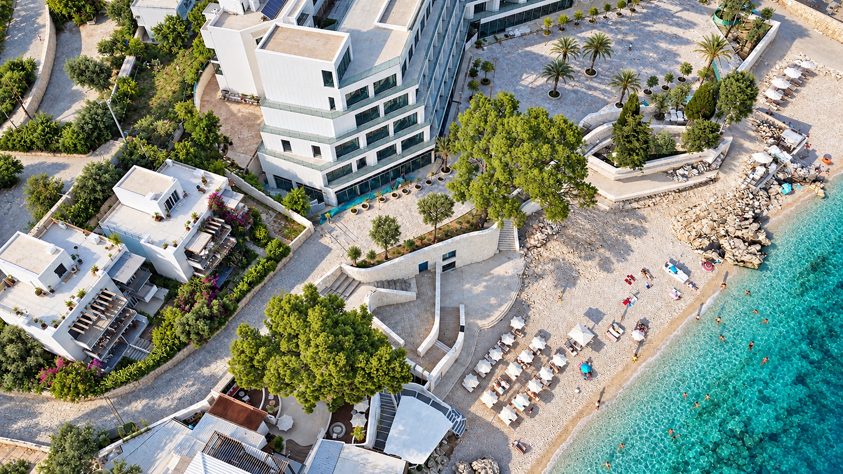 1-bedroom seafront mini-penthouse with veranda, Dhermi
